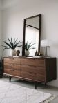 Mid-century Walnut 6-DRAWER Unit Without Mirror