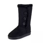Winter Women Fur Warm Boots - Grey Button - Size 3
