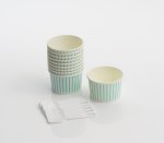 120ML Vintage Baby Blue Tub & Spoons - 10PK