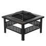86CM Outdoor Firepit Table 3IN1 Bbq Grill Ice Bucket For Patio Yard Parties