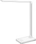 White Crown LED Desk Lamp Dimmable Table Lamp Reading Lamp With USB Charging Port 5 Lighting Modes Sensitive Control 30/60 Minutes Timer White Fi