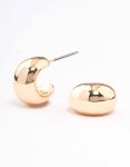Goldair Gold Chubby Huggie Earrings