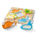 Melissa First Play Wooden Touch & Feel Puzzle Peek-a-boo Pets Mirror