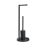 - Floor Standing Toilet Brush And Roll Holder Blackened Brass