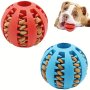 Interactive Watermelon Ball Dog Toy - Durable Plastic Chew Toy For All Breeds No Batteries Needed Ideal For Teeth Cleaning & Play