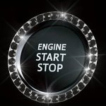 Car-mounted Artificial Diamond Ignition Ring Start-stop Button Decorative Ring Car Decoration Button Ring Car Interior Decoratio