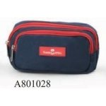 Faber-Castell Pencil Case - Dark Blue With Red Zipper - Large