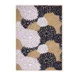 Modern Floral Beige Shaved Carpet – CSR4408