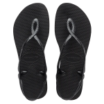 Havaianas Ladies Luna Sandals Black - 8-8.5 41-42