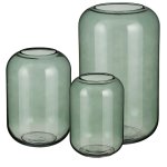 Lino Glass Vase Smooth Green 33 X 20CM