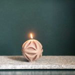 Sacred Orb Sculpted Candle - Sand