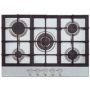 Domino - Built In Hob With 5 Gas Burners And Front Controls Stainless Steel 700MM