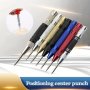 1PC Automatic Spring Loaded Positioner Center Punch Hand Tool Set - Perfect For Window Breaking Woodworking & Glass Plastic Metal Drilling