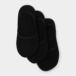 Invisible Non-slip Black 3-PACK Socks