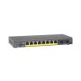 Netgear Switch 8 Port Poe 8XPOE Ports 2XSFP Fibre