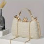 Elegant Lace Box Clutch Evening Bag Noble & Graceful Women's Handbag Small Makeup Pouch Prom & Banquet Purse With Chain Strap