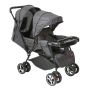 Twin Baby Stroller Double Pushchair With Adjustable Canopies