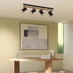 Avalon Wood And Metal Spotlights - 3 Sizes - 4 Light