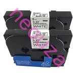 Neouza 2PK Compatible For Brother P-touch Laminated Tze Tz Label Tape Cartridge 6MM X 8M TZE-211 Black On White
