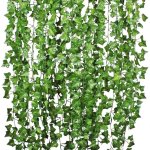 12PCS 98 Feet Artificial Ivy Leaves Garland For Weddings Parties And Home Decor - Realistic Greenery Hanging Plant Vine With Sen