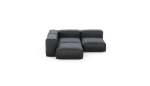 Three Module Corner Sofa - Velvet - Dark Grey - 199CM X 199CM
