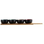 - Tapas Set With 4 Bowls And Bamboo Serving Board