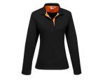 Ladies Long Sleeve Solo Golf Shirt - Orange Only - 4XL Orange