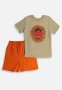 Superbalist Boys T-Shirt & Sweat Short Set - Stone/orange