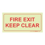 Parrot F45 Photoluminescent 190MM Safety Sign SNP19F45