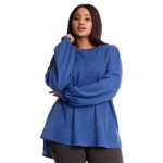 Donnay Plus Size Cut & Sew Relaxed Knit Top - Cobalt Blue