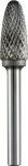 ALPEN Tc Rotary Burr 12MM Arc Round Nose For Hard Metals
