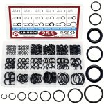 255PCS Rubber O Rings Kit 18 Size Metric Nbr Washer Gasket Sealing Assortment Kit For Plumbing Faucet Automotive Air Or Gas Conn