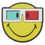 Smiley Brand 3D Glasses Jibbitz