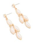 Goldair Gold Diamante & Pearl Dangle Drop Earrings