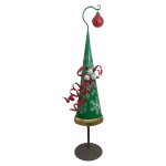 Metal Tree With Bells And Bows Green 103CM