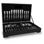 Eetrite Cutlery Set Newport 112PC In Wooden Canteen With Steak Knives & Cake Forks