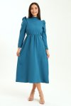 Ladies Alina Long Sleeve Frill Neck Midaxi Dress