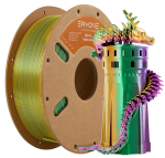 Eryone Tri Color Dark Green purple yellow Silk Pla Filament For 3D Printers 1KG Spool 1.75MM Diameter