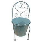 Antique Standing Flower Pot Grey 18CM