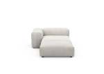 Sofa Daybed L Canvas Light Grey