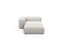 Sofa Daybed L Canvas Light Grey