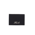 K signature Leather Card Wallet -black