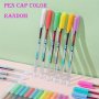 6PCS Rainbow Gradient Gel Pens Glitter Colors
