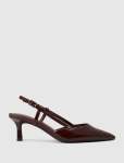 Camille Slingback Mid Heel - 40 Burgundy