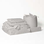 200 Thread Count 100% Cotton 9 Piece Cot Bedding Bundle Standard Change Mat Light Grey