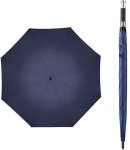Handheld Large Navy Blue Umbrella -16-PANEL Design Polyester Fabric Metal Frame Pvc Handle 98CM Diameter 76CM Length Of Umbrella