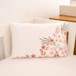 Standard Pillowcase Variety Of Pink Flowers With White Background In Stock