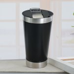 Double-wall Stainless Steel Thermal Mug With Lid And Opener