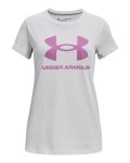 Girls' Ua Sportstyle Graphic Short Sleeve - Halo Gray Medium Heather Ysm