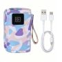 USB Portable Baby Bottle Warmer - 3-GEAR Temp Control Digital Display Blue